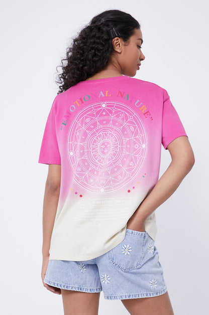 Women's T-shirt with ombre effect