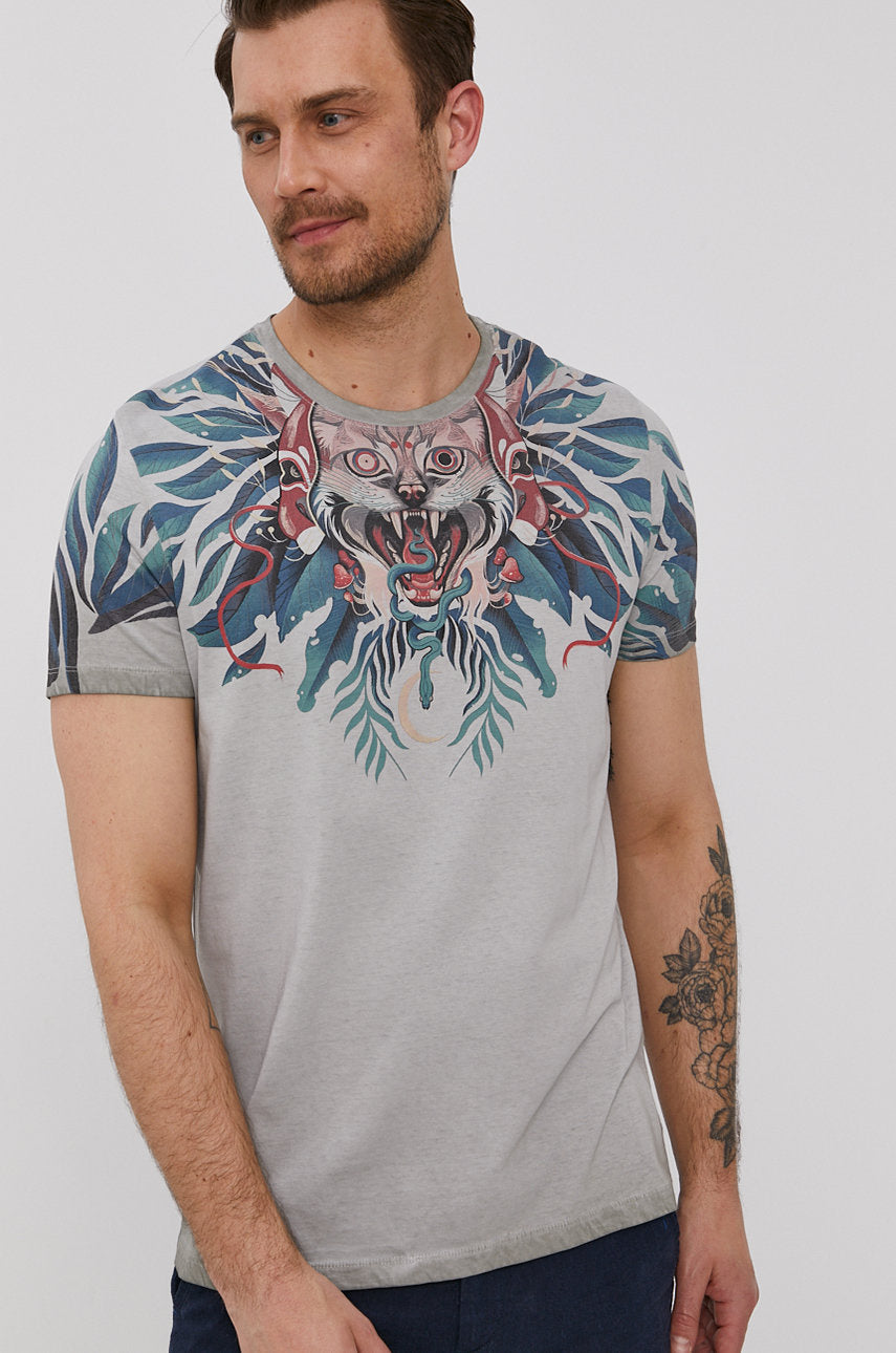 Men's T-shirt by Iza Dudzik, graphic grey