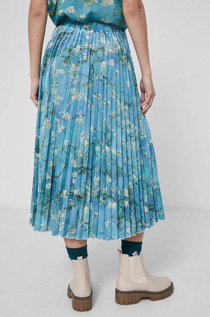 Van Gogh collection Almond blossom pleated skirt