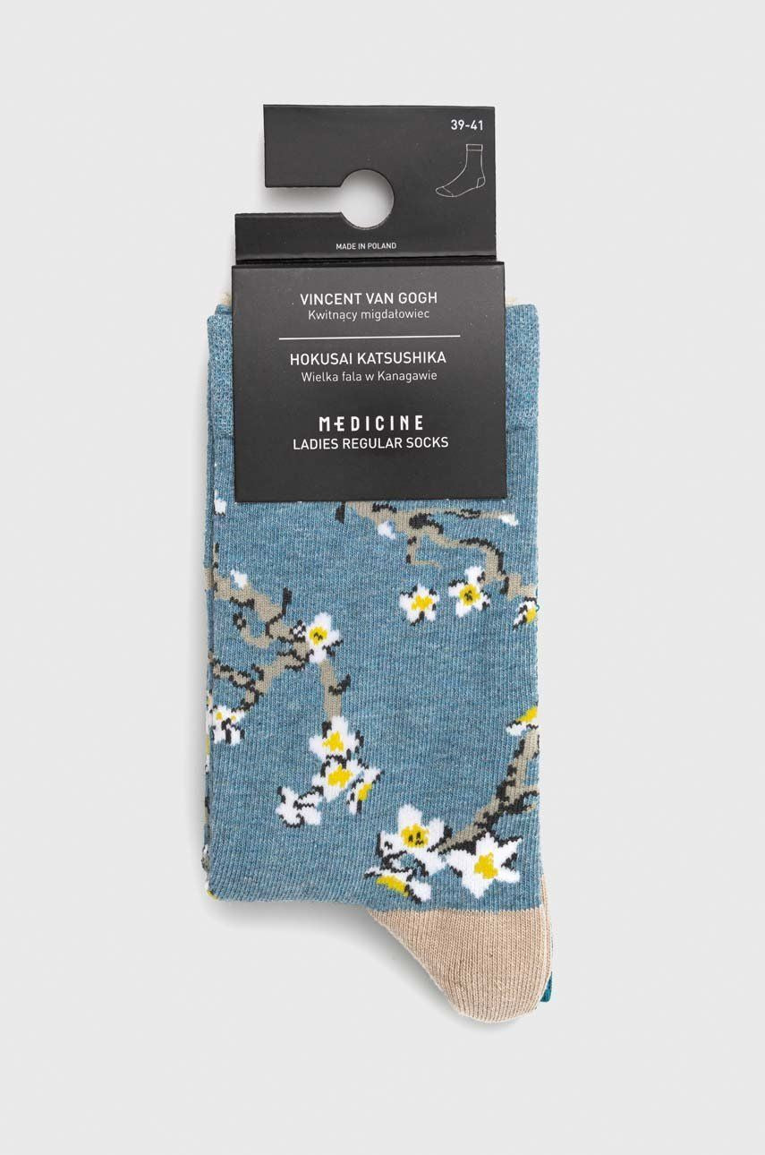 Women's cotton socks (2-pack) The Almond Blossom & The Great Wave