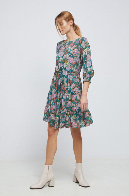 Women's flared floral viscose dress last Size S, L