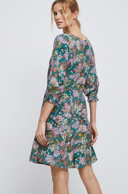 Women's flared floral viscose dress last Size S, L