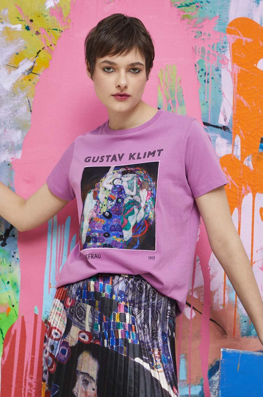 Women's cotton T-shirt. Gustav Klimt