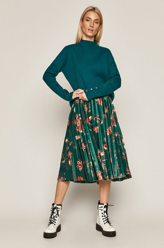 Last size S Women's green pleated skirt