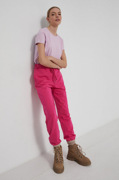 Women's pink plain t-shirt