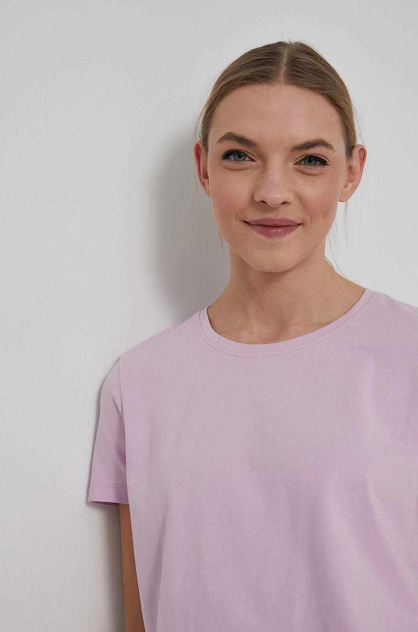 Women's pink plain t-shirt