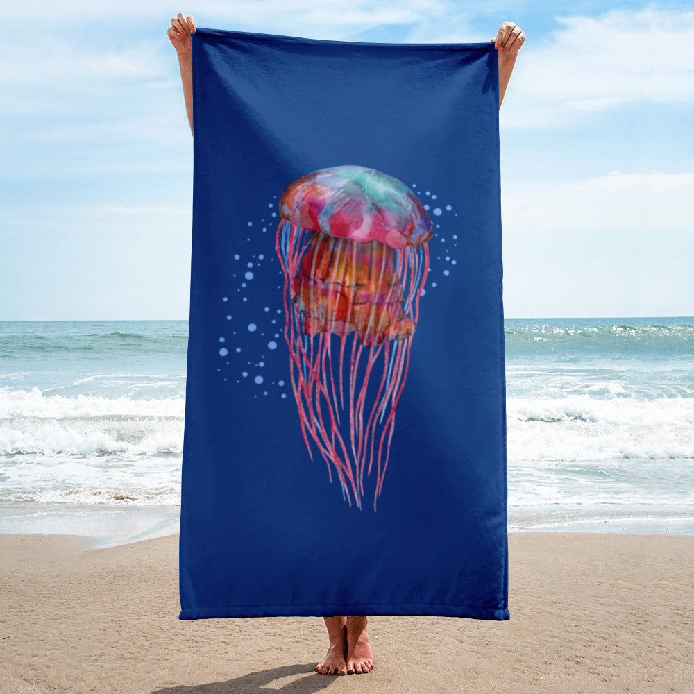 Watercolor jellyfish Towel