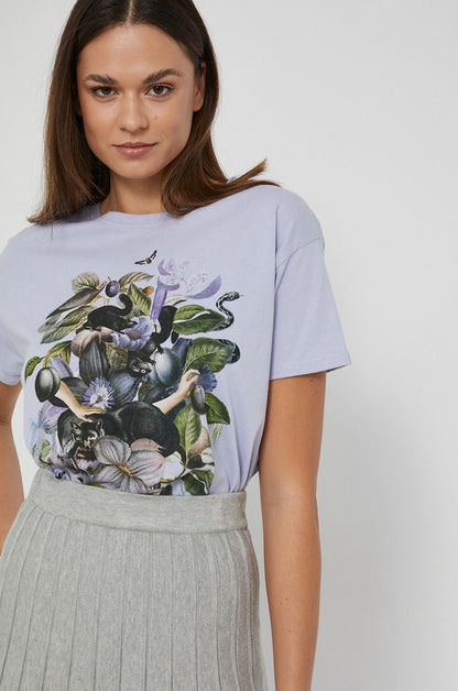 Women's plums cotton T-shirt