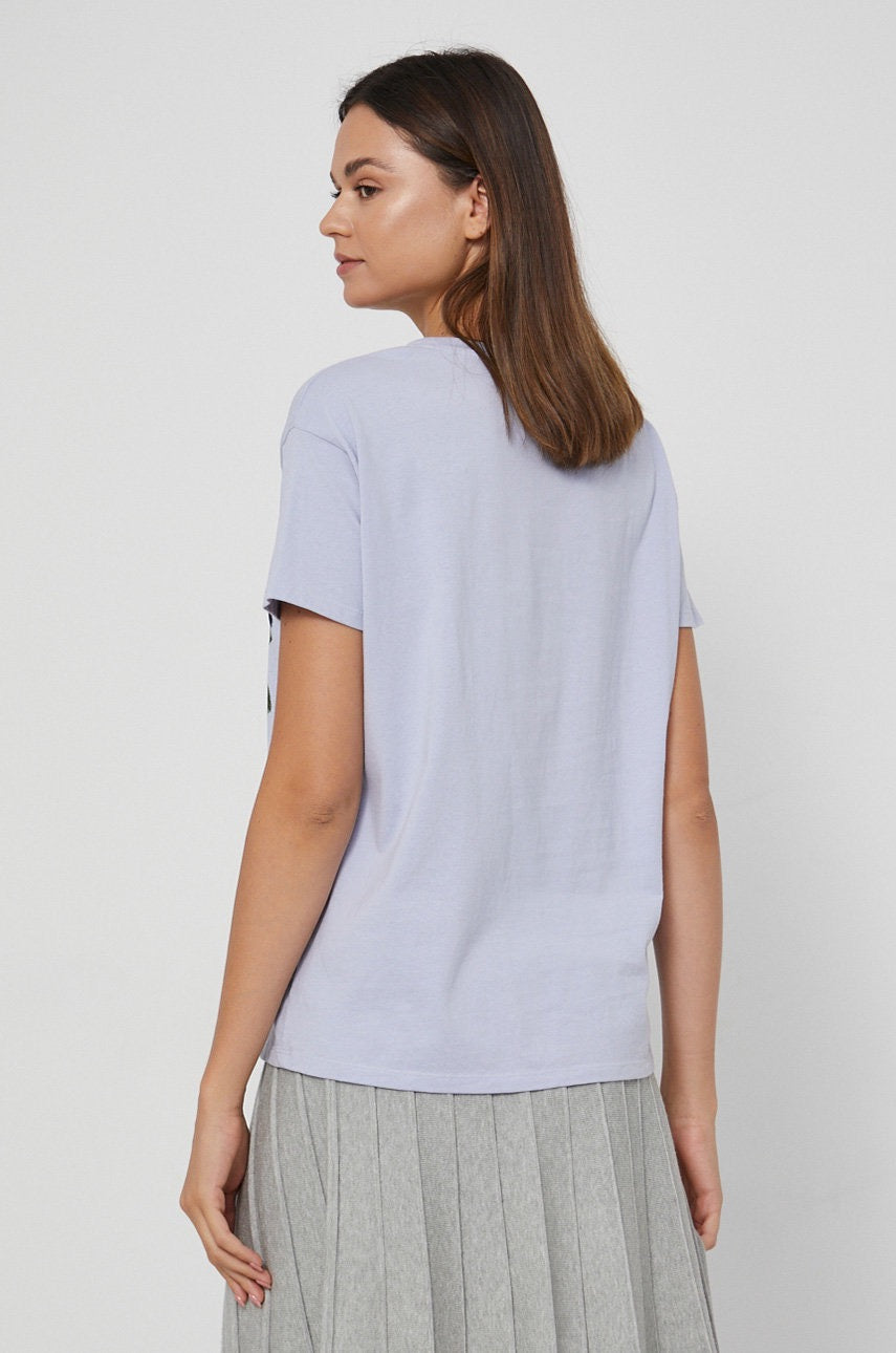 Women's plums cotton T-shirt